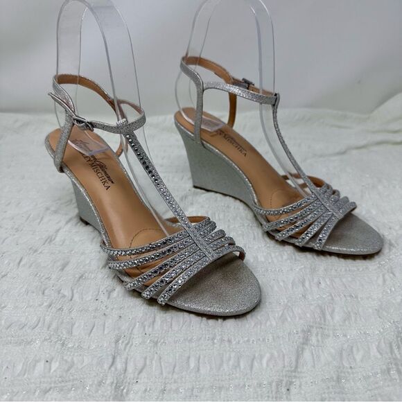 Badgley Mischka Sparkly Wedges- Size 6.5. - Picture 13 of 16